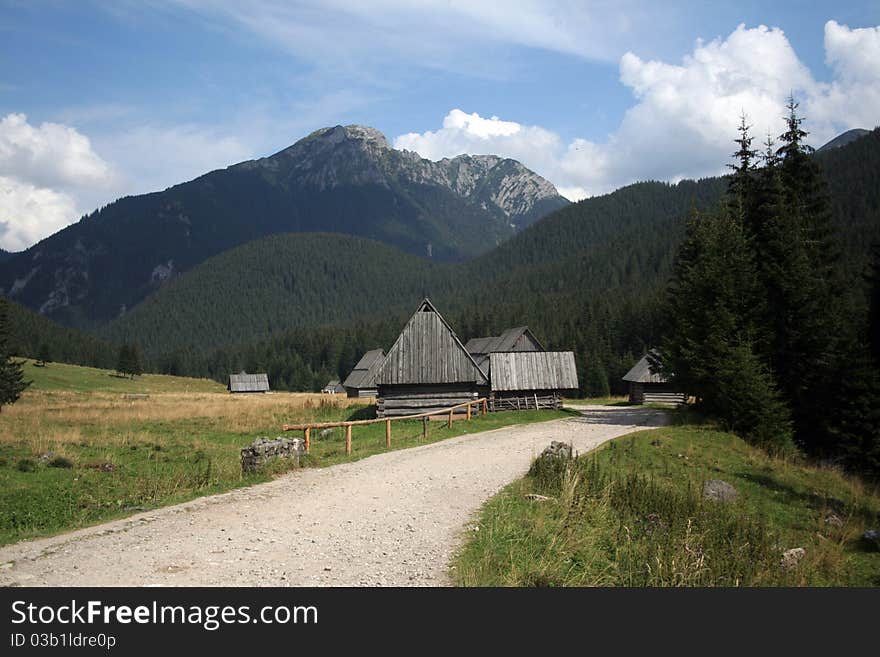 The old home in polish mountains Tatry. The old home in polish mountains Tatry