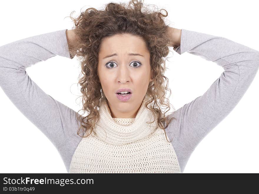 Young Girl Looking Surprised