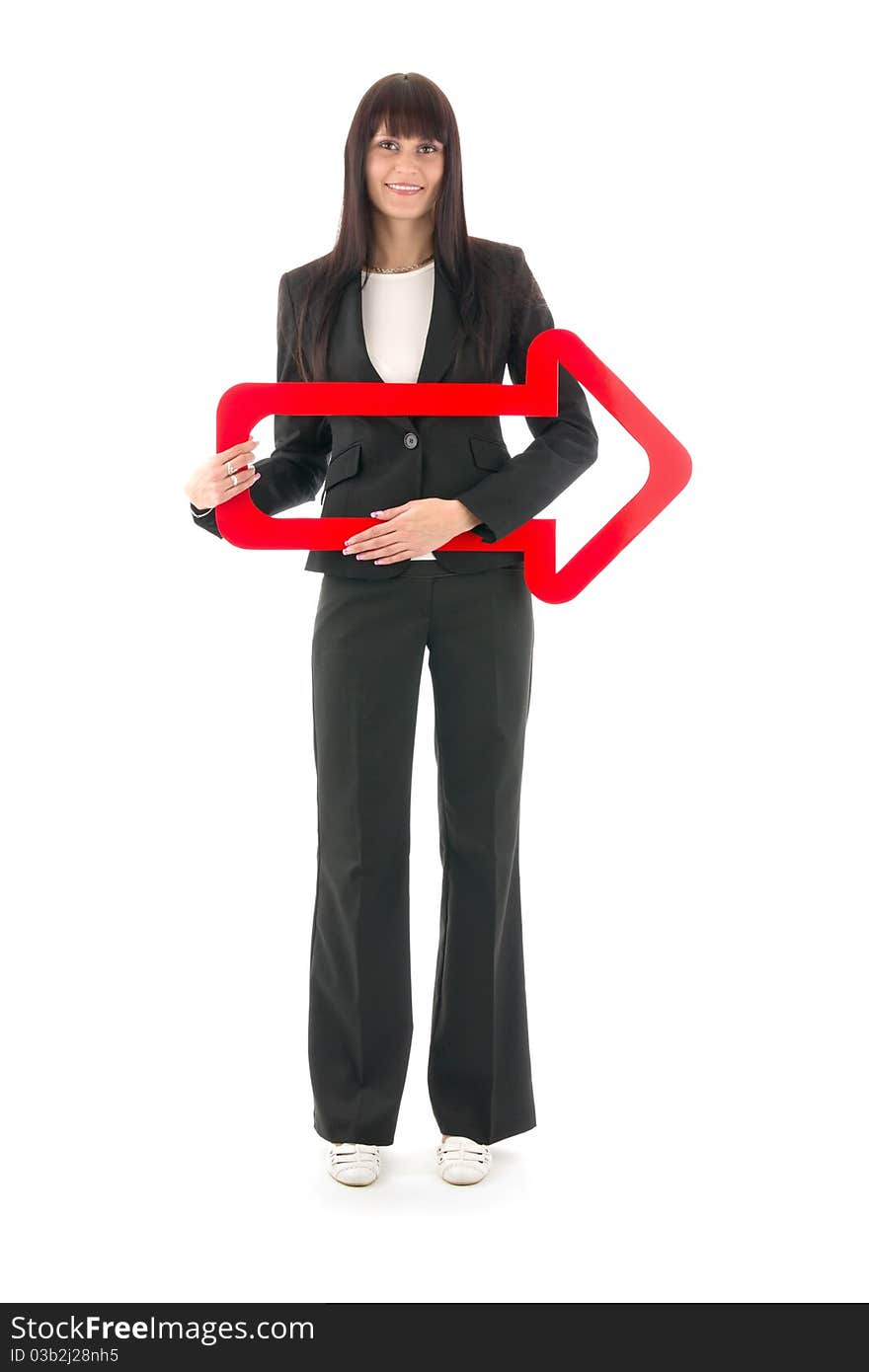 Woman With Red Arrow