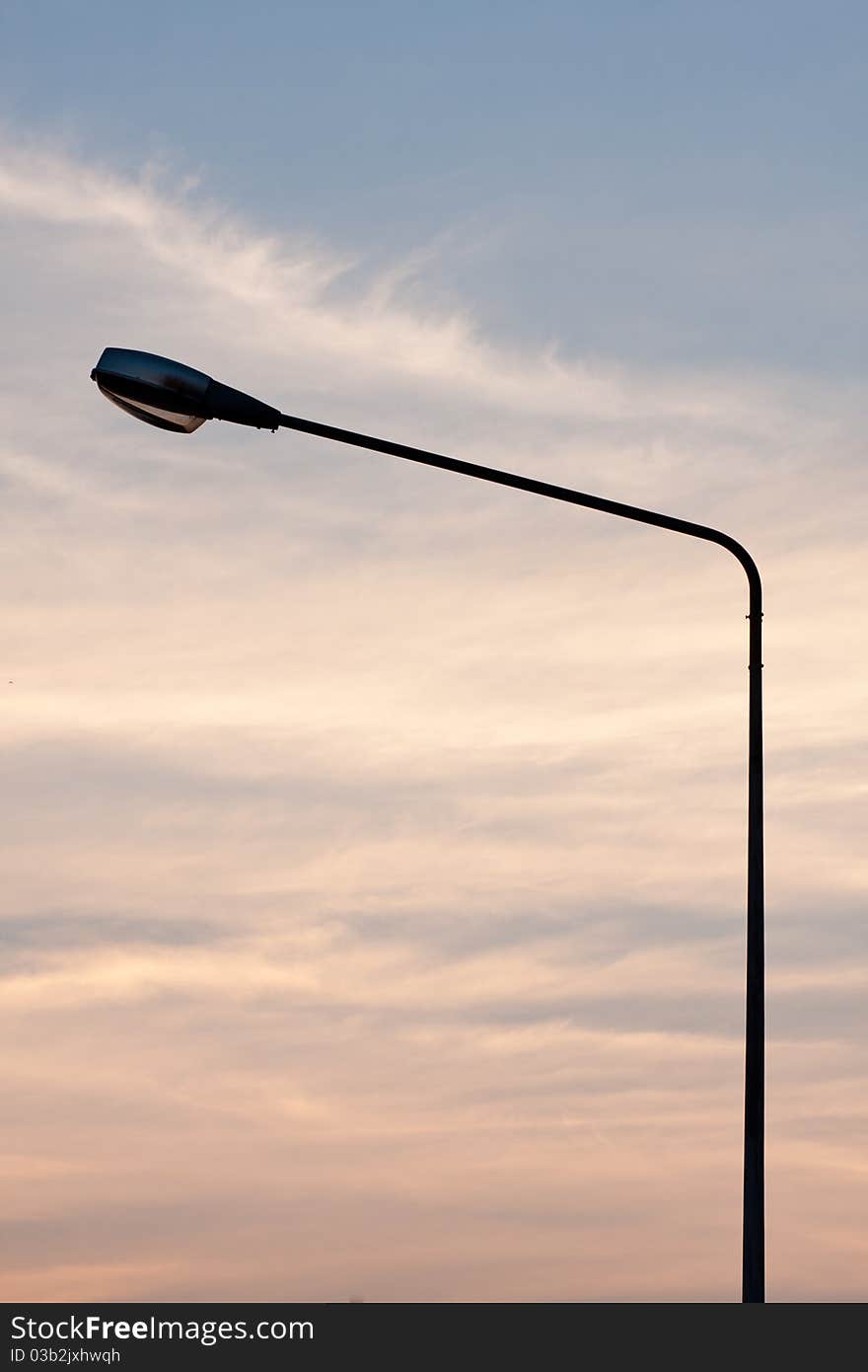 Light poles and public lighting. The illumination and guidance.