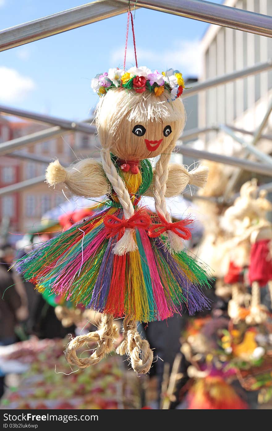 Straw doll - a symbol of spring