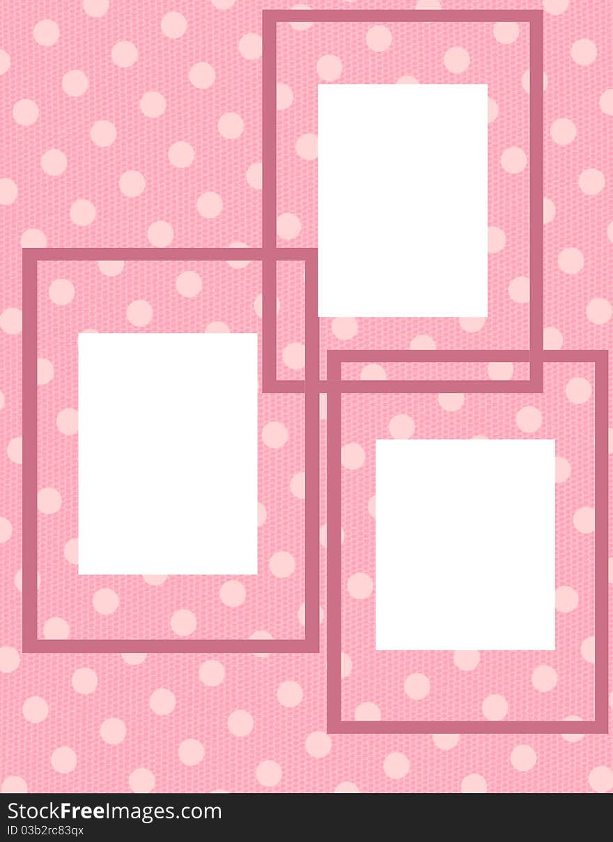 Pink Polka Dot Photo Collage