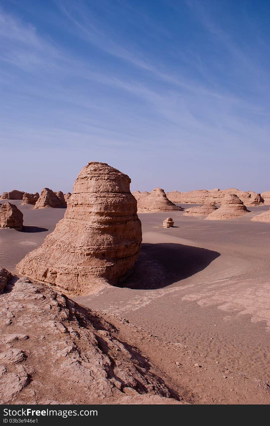 Mine of Yadan landform in Xinjiang china