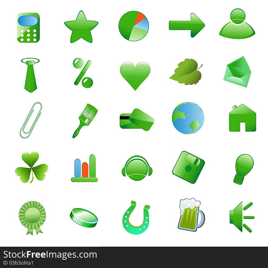 Set green icons