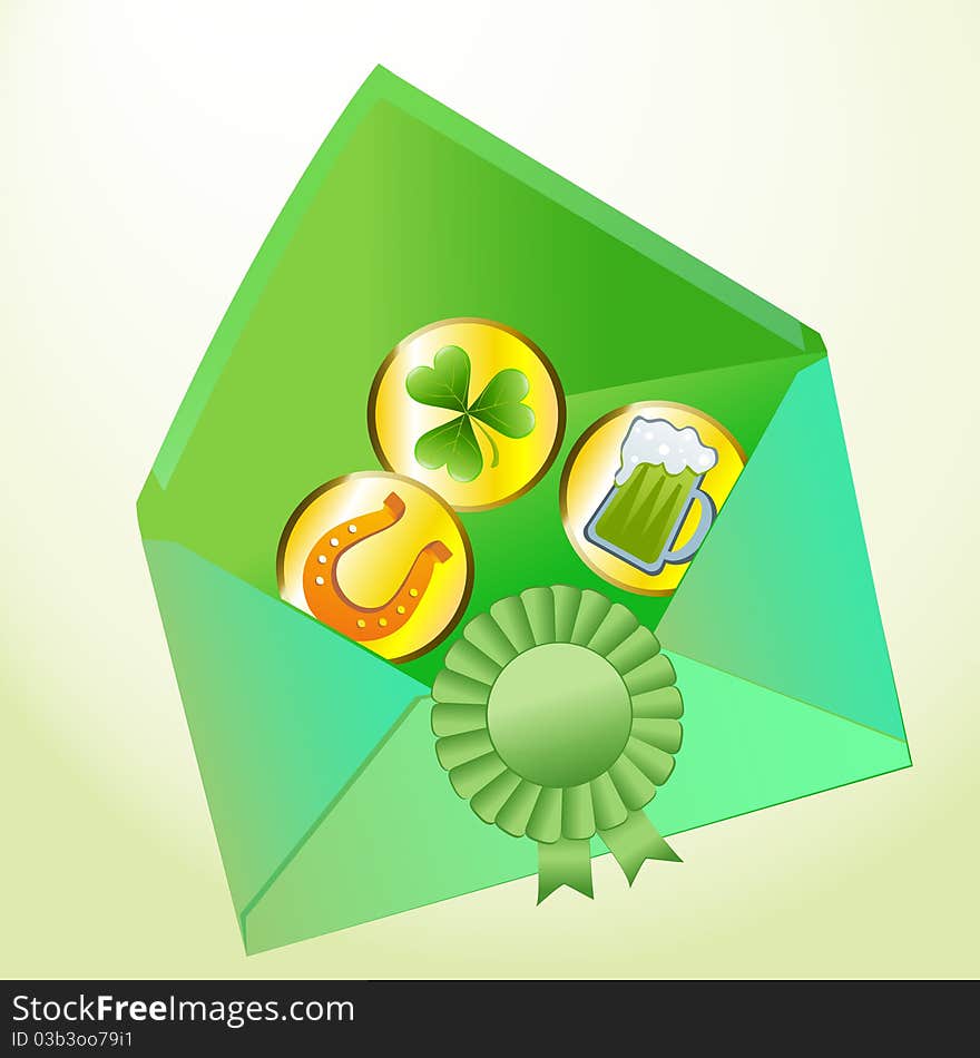 Envelope happiness to St. Patrick Day