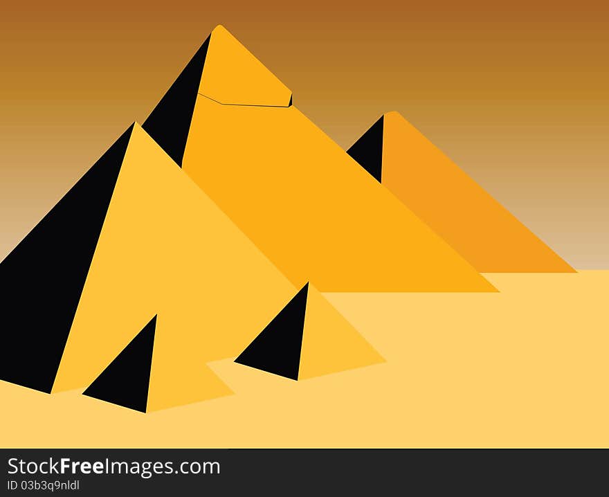 Illustration of the pyramids of egypt