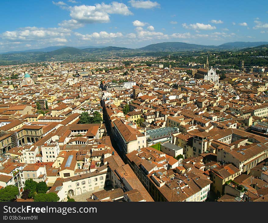 Looking over Florence, Italy