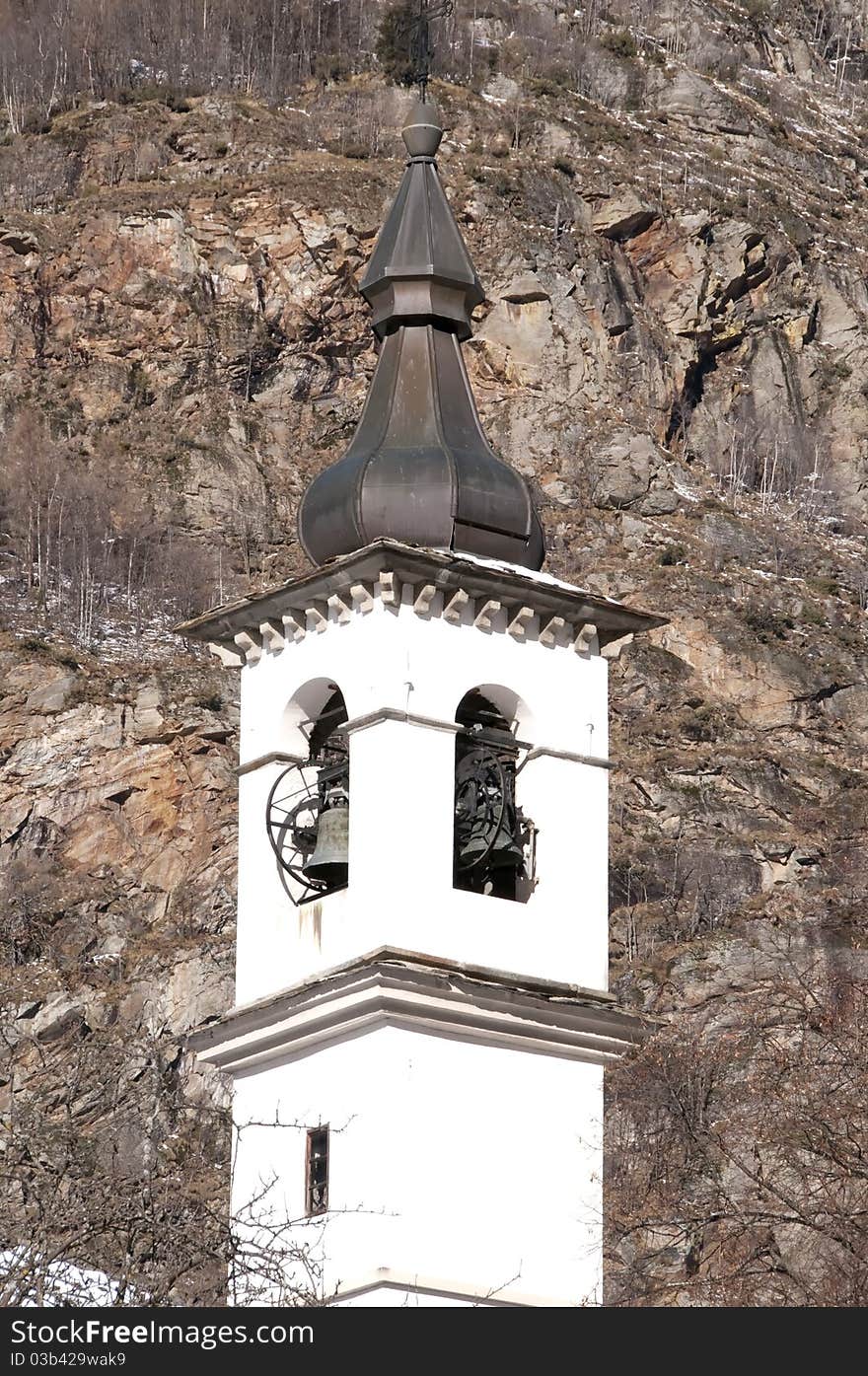 Picture of an ancient church in Aosta Valley, Italy. Picture of an ancient church in Aosta Valley, Italy