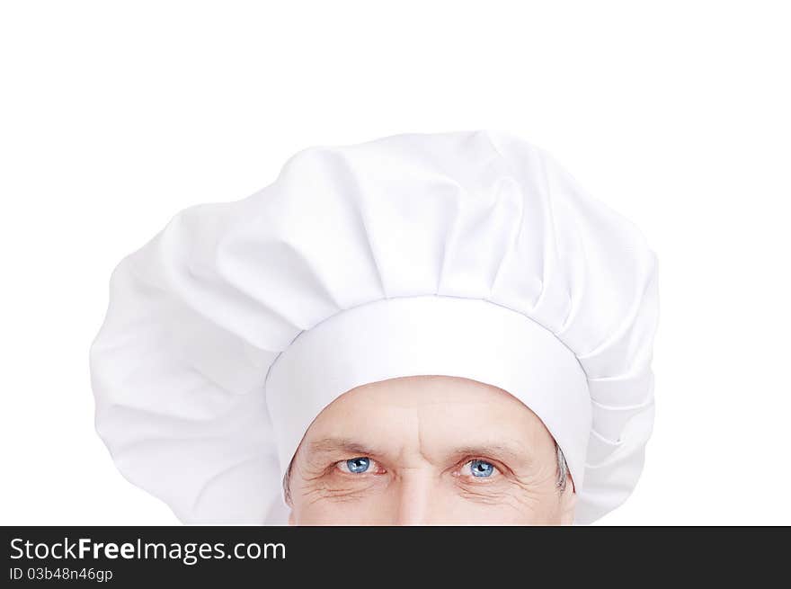 Closeup portrait of a senior chef with a copy space background. Closeup portrait of a senior chef with a copy space background