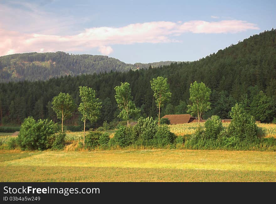 A beautiful view of the austrian hills. A beautiful view of the austrian hills