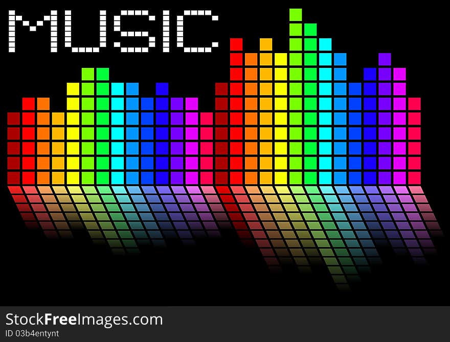 Vector illustration of a graphic equalizer