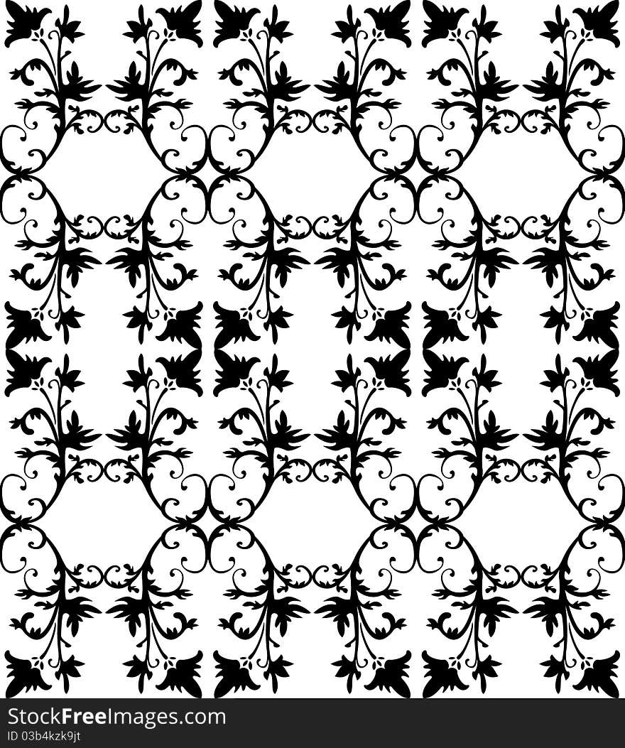 Black and white pattern background ( illustration)