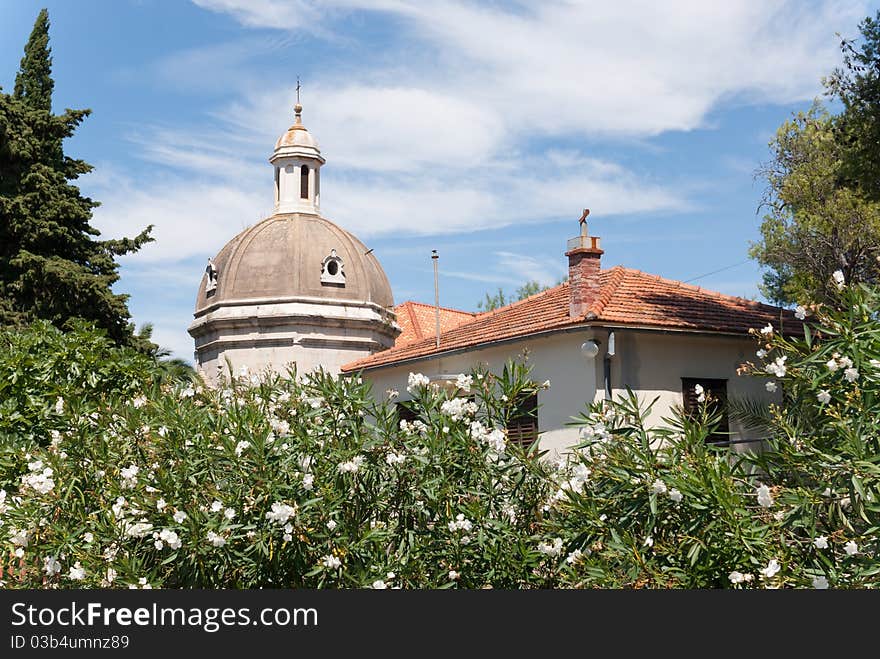 A dome in the croatian city of stari grad on the island of hvar. A dome in the croatian city of stari grad on the island of hvar