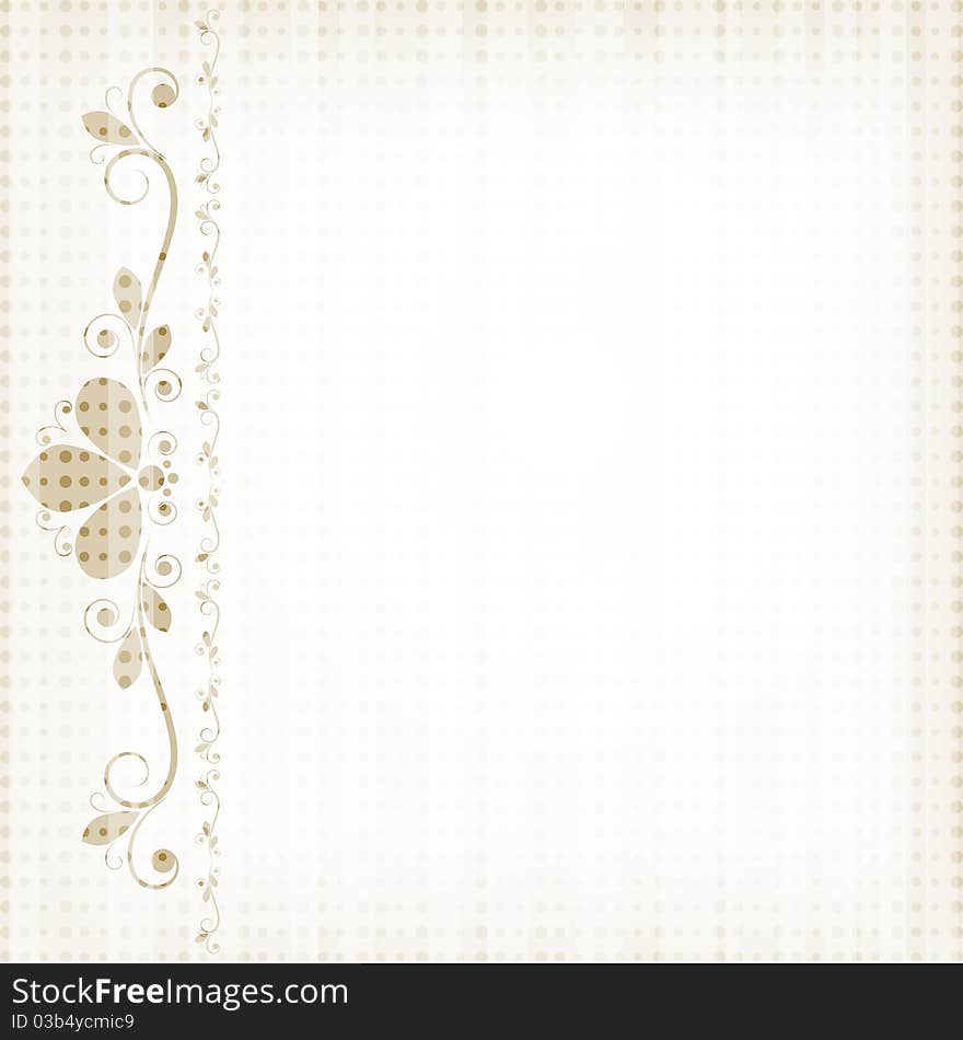 Vintage floral background with decorative flowers for design. Vintage floral background with decorative flowers for design