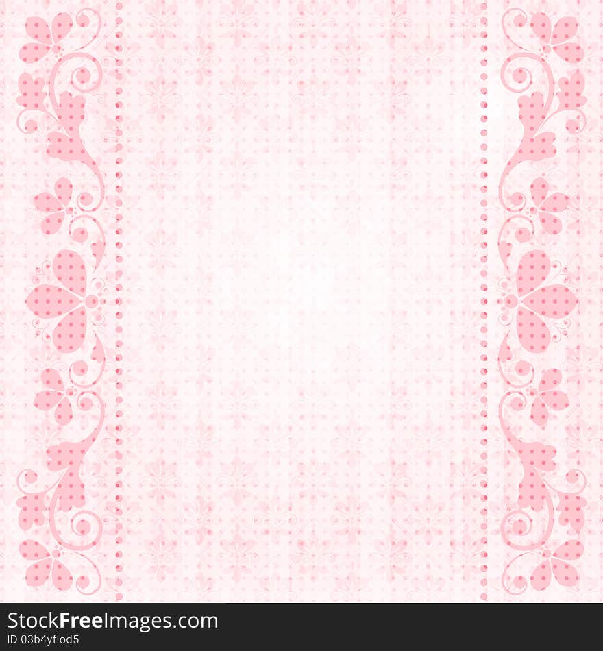 Vintage floral background with decorative flowers for design. Vintage floral background with decorative flowers for design