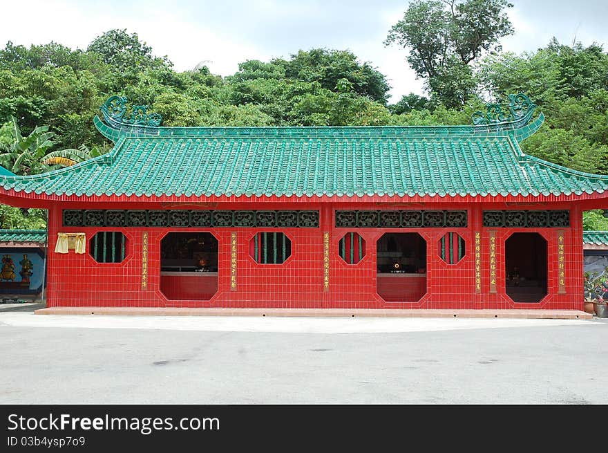 Image of red temple in asia