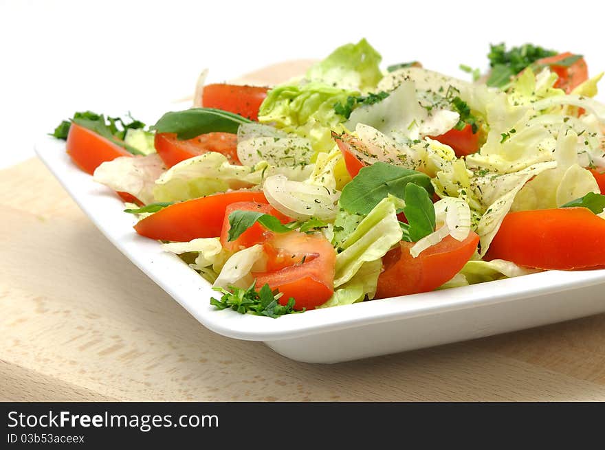 Tomato salad with fresh herbs