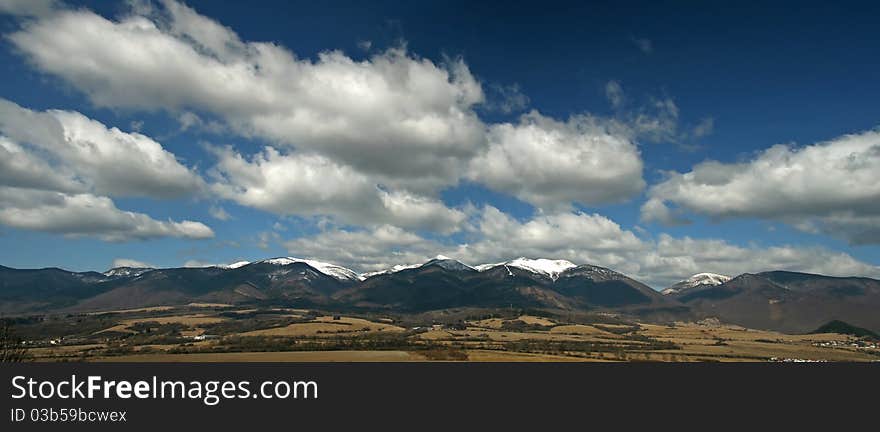 Low Fatra, Slovak mountains and sky