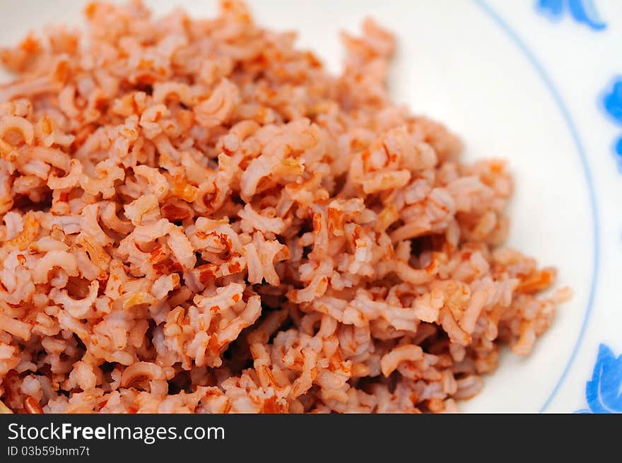 Healthy red unpolished rice