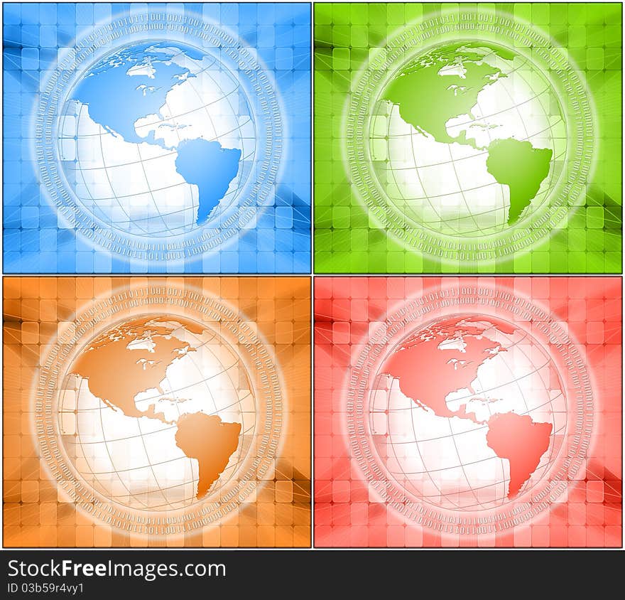 Illustration of global internet information with four colors (each W:3700xH:3200-300 dpi) resolution. Illustration of global internet information with four colors (each W:3700xH:3200-300 dpi) resolution.