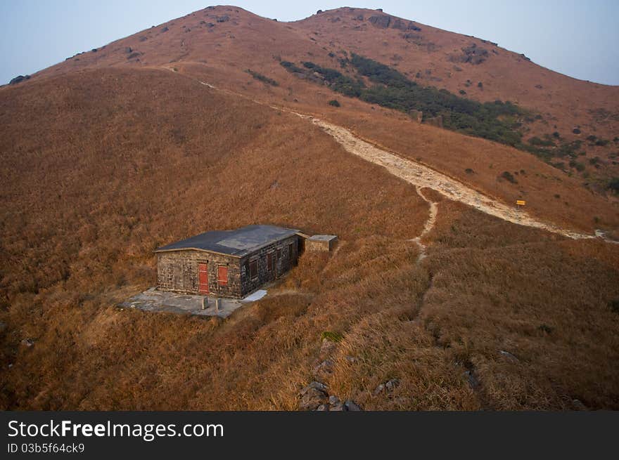 Rock house on mountain