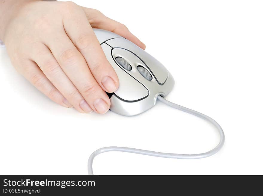 Computer mouse in hand