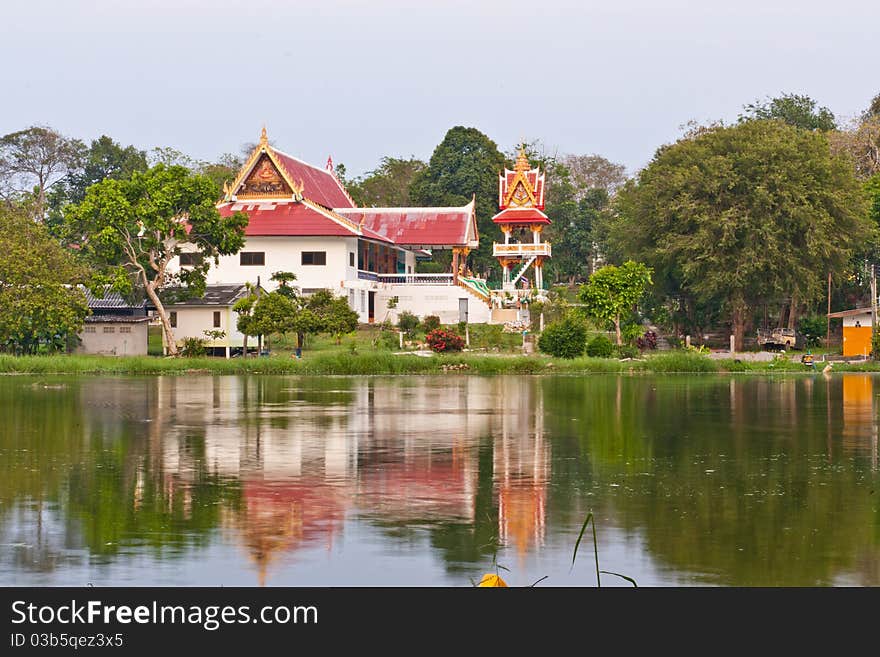 Buddhist Temple and the reflection