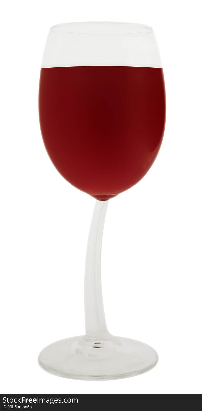 Wineglass of red wine