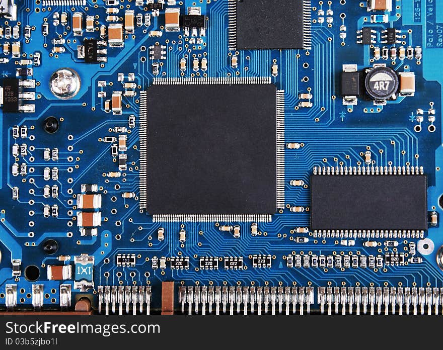 Electronic microcircuit. Microchip