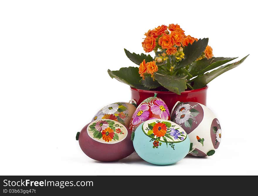 Easter Eggs With Flower