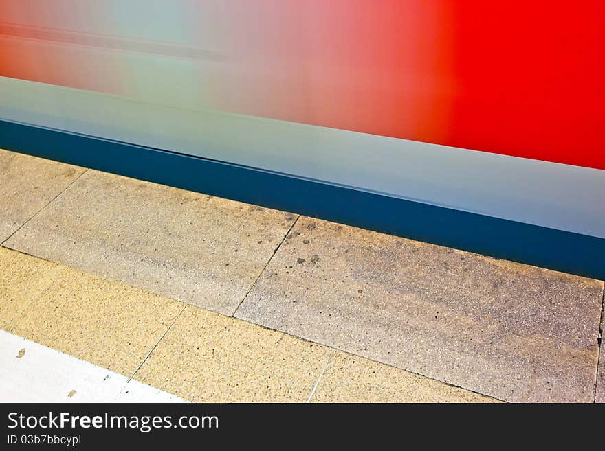 Underground with train in Motion in Europe