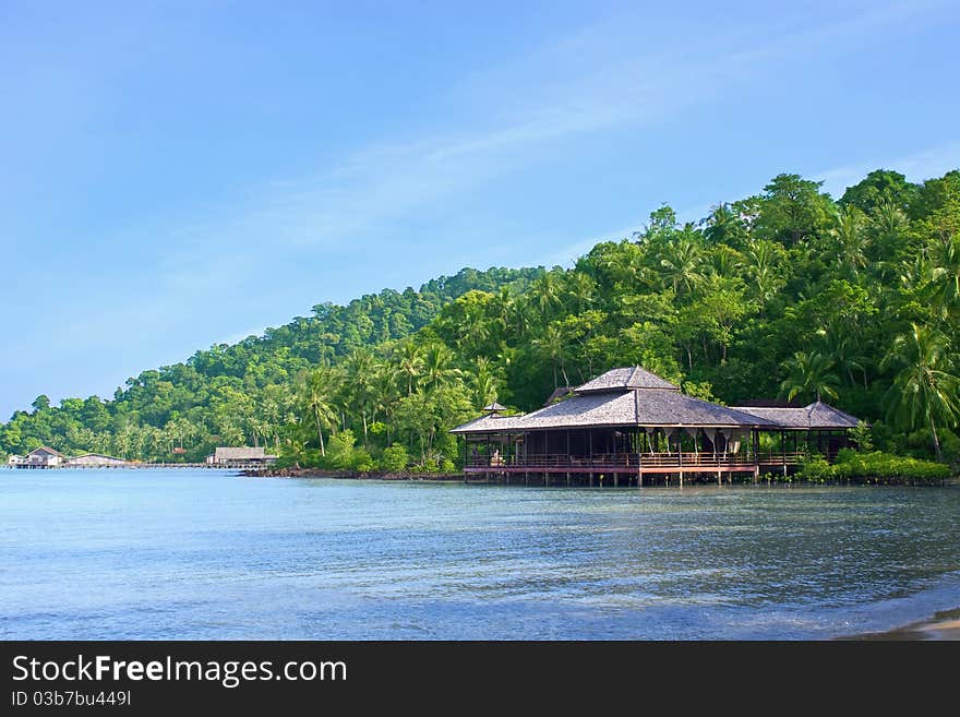 Wooden Beach Hotel On Paradise Island