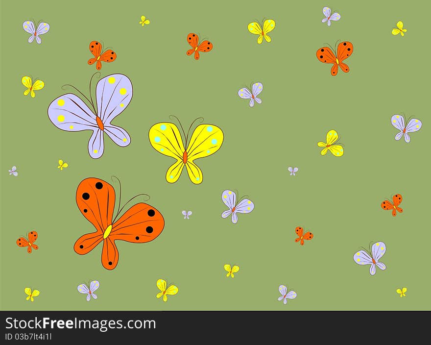 Background with butterfly