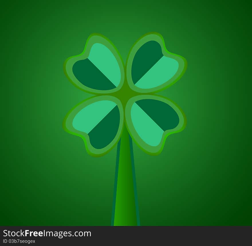 A beautiful four leaf clover. A beautiful four leaf clover.