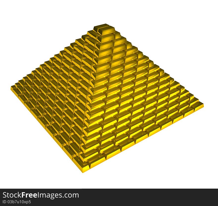 Gold ingots pyramid