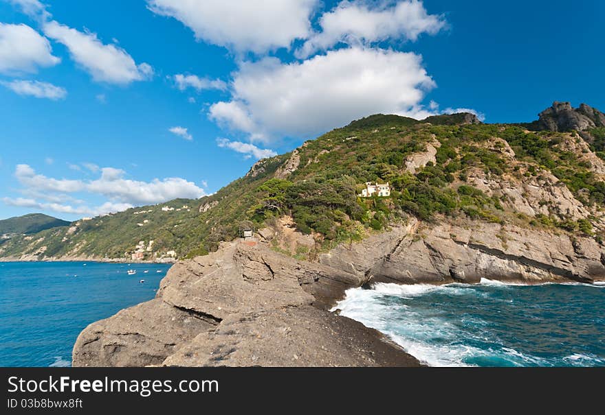 A beautifull Ligurian cliff, Italy. A beautifull Ligurian cliff, Italy