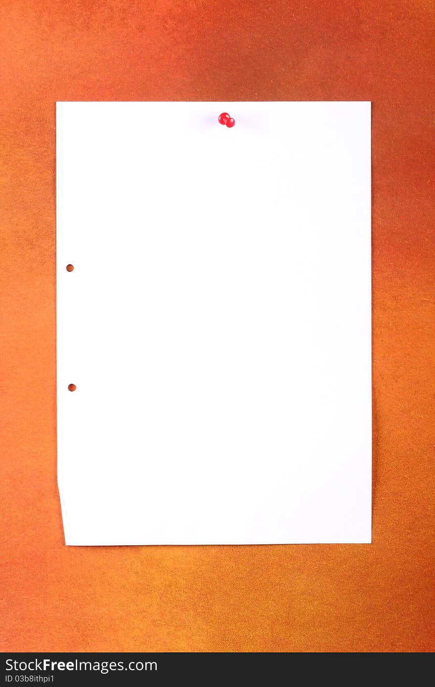 Reminder notes isolated on the orange board. Reminder notes isolated on the orange board