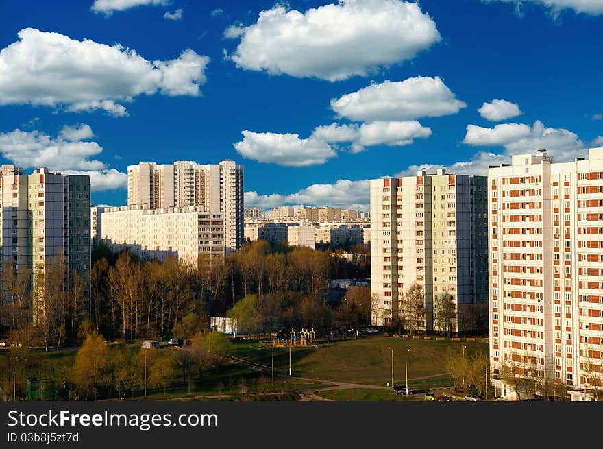 Moscow On a Clear Day. Urban landscape. Moscow On a Clear Day. Urban landscape