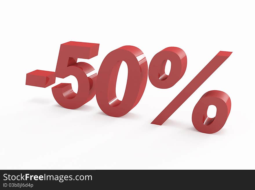 50 percent discount sign