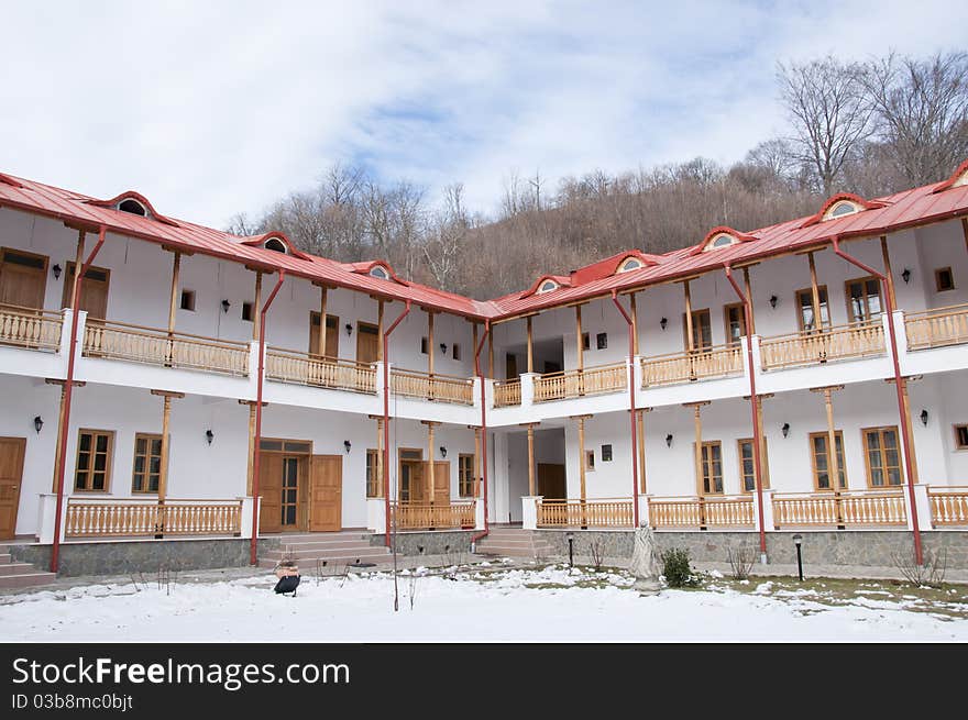 Orthodox monastery chambers in Romania