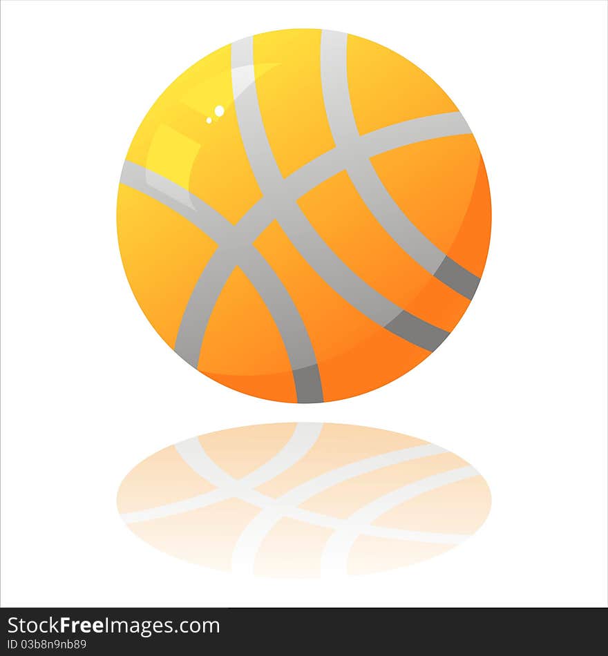 Basket Ball Isolated On White