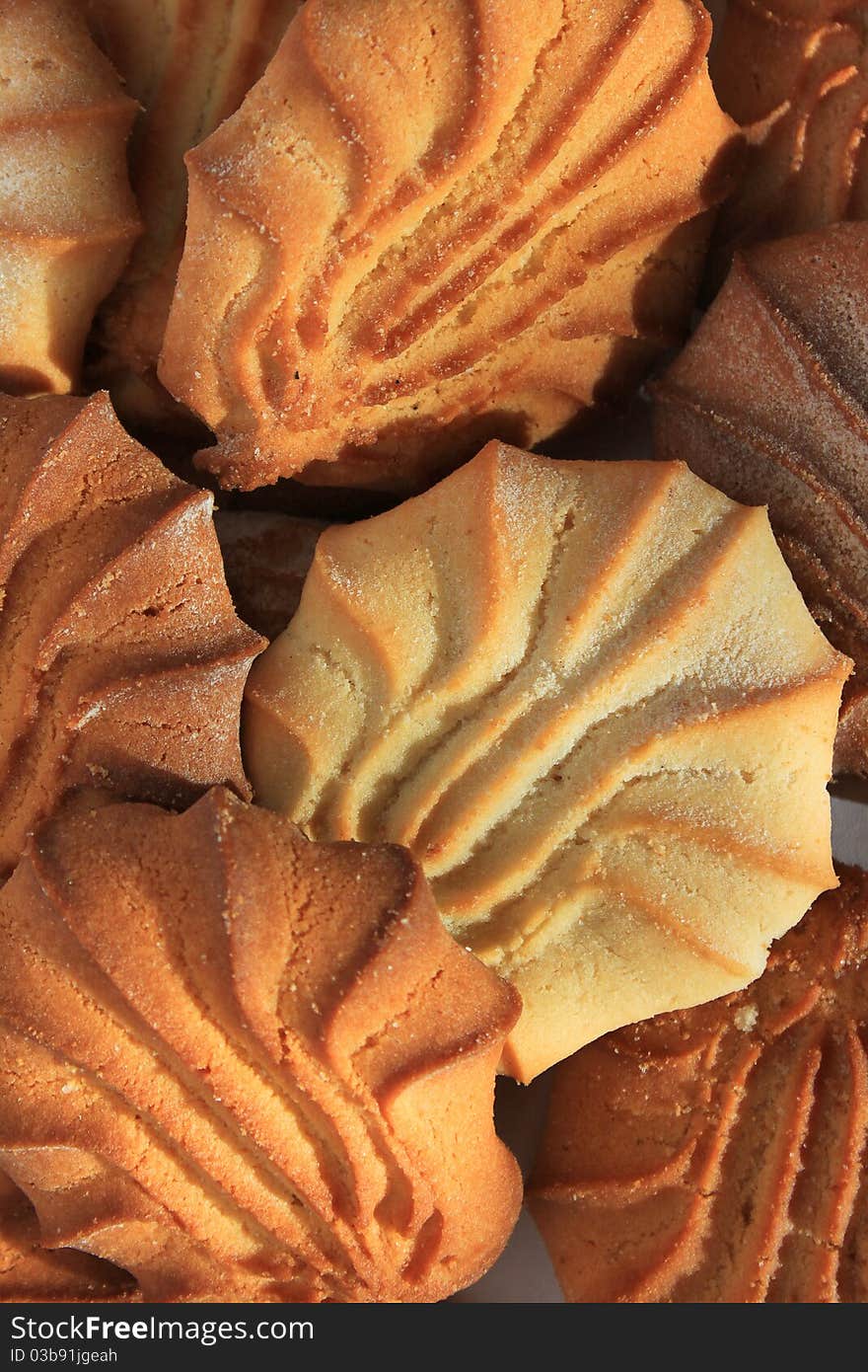 Cookies in powdered sugar