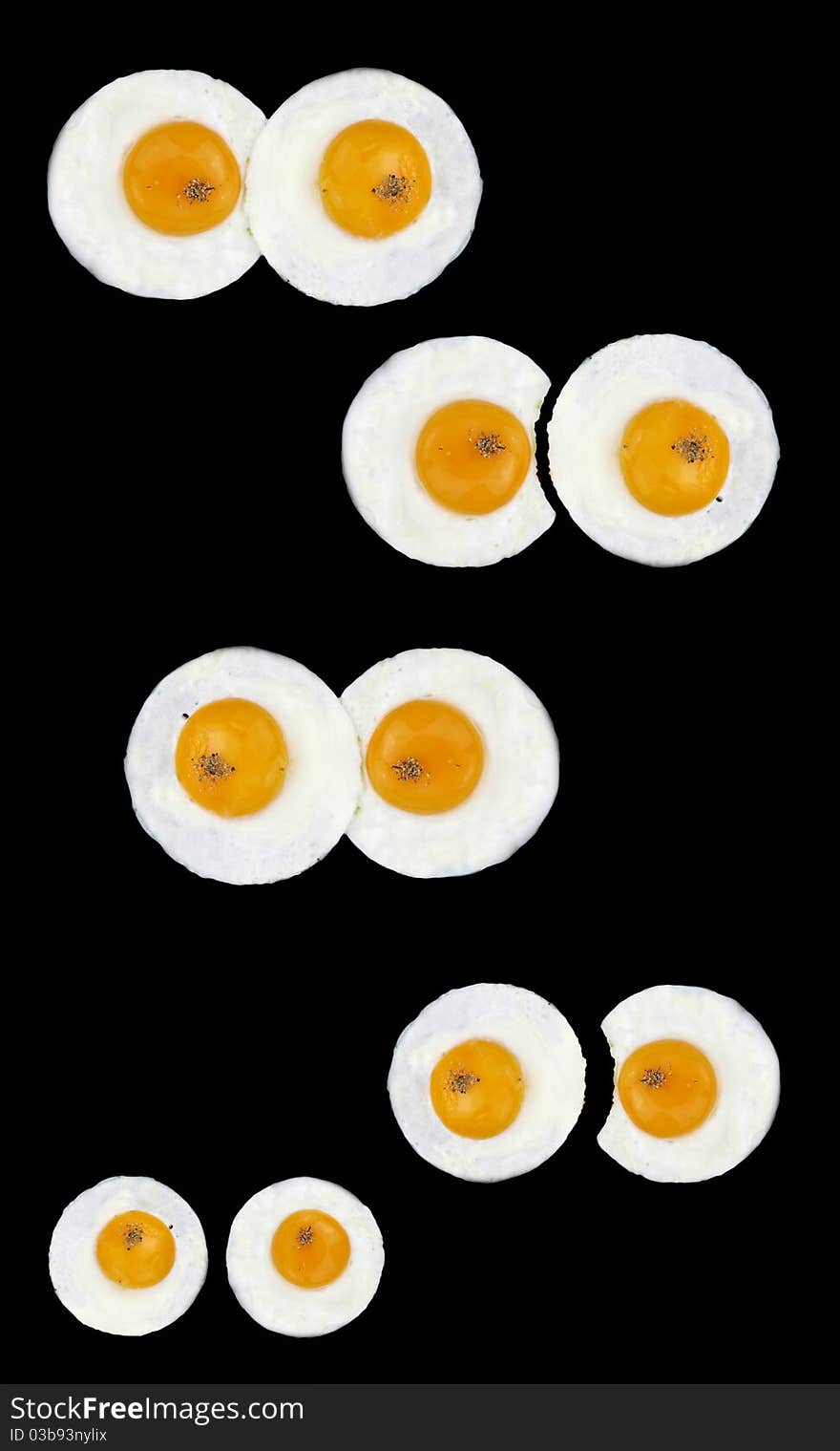 Fried eggs like eyes