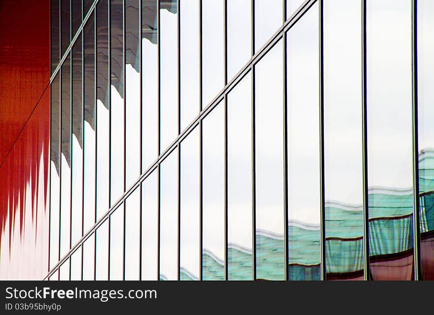 Reflection in the glass palace. Reflection in the glass palace