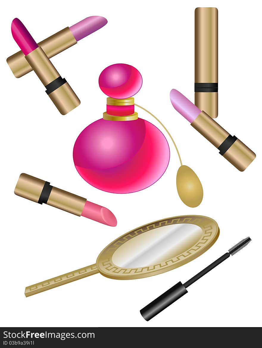 Cosmetics Set  with Perfume