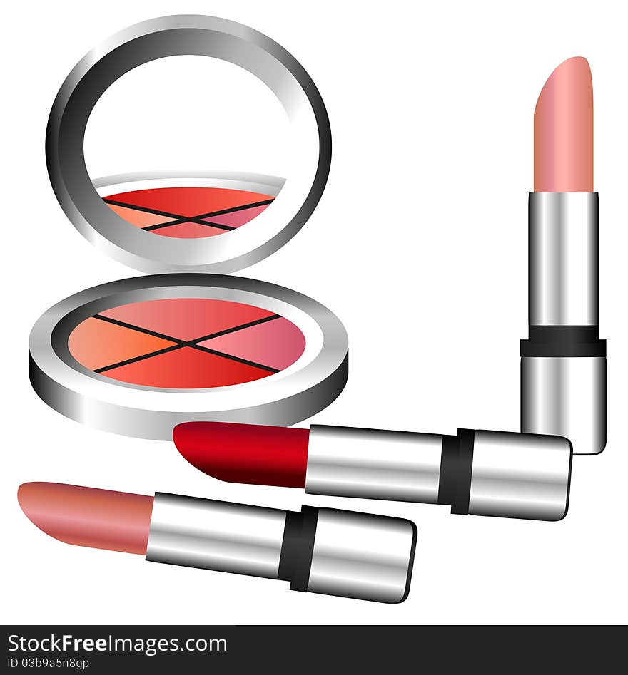 Make-up Set with eyeshadow and lipstick