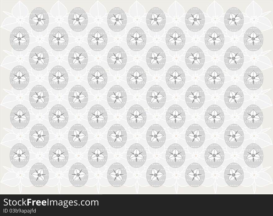 Light Easter wallpaper with eggs and flowers. Light Easter wallpaper with eggs and flowers.