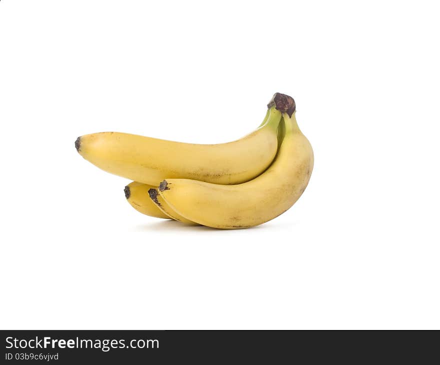 Bunch of bananas isolated on white background