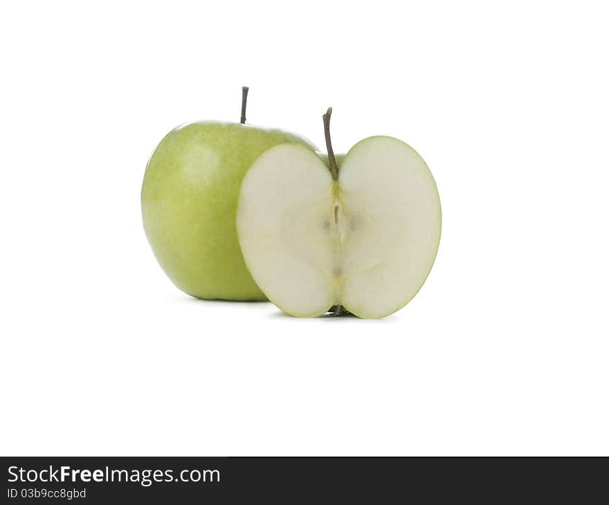 Green apple isolated on white