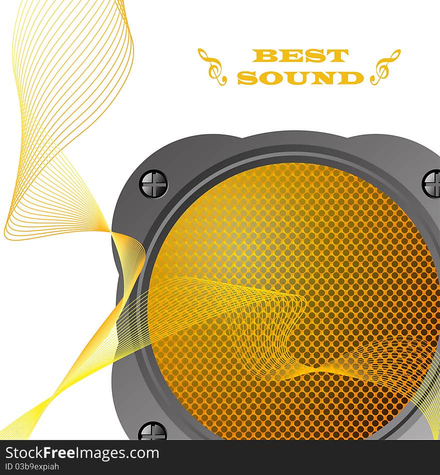 Loudspeaker yellow. Vector illustration. EPS10. Loudspeaker yellow. Vector illustration. EPS10